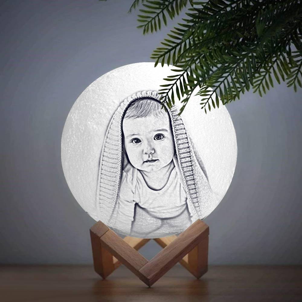 Photo Moon Lamp, Custom 3D Photo Light, Children's Gift - Remote Control 10-15cm