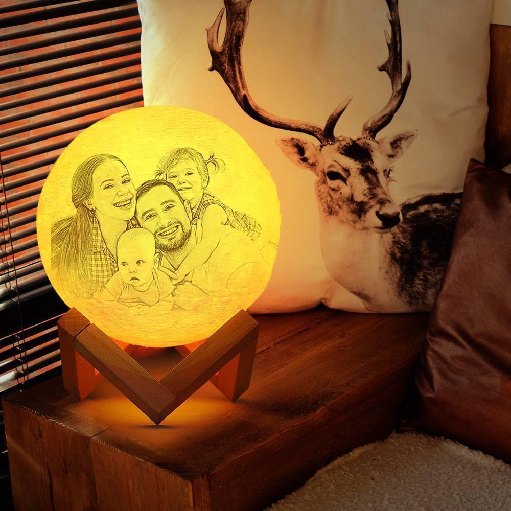 Photo Moon Lamp, Custom 3D Photo Light, Family Decoration - Remote Control 10-15cm