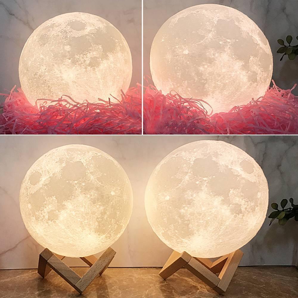 Photo Moon Lamp, Custom 3D Photo Light, Family Decoration - Remote Control 10-15cm
