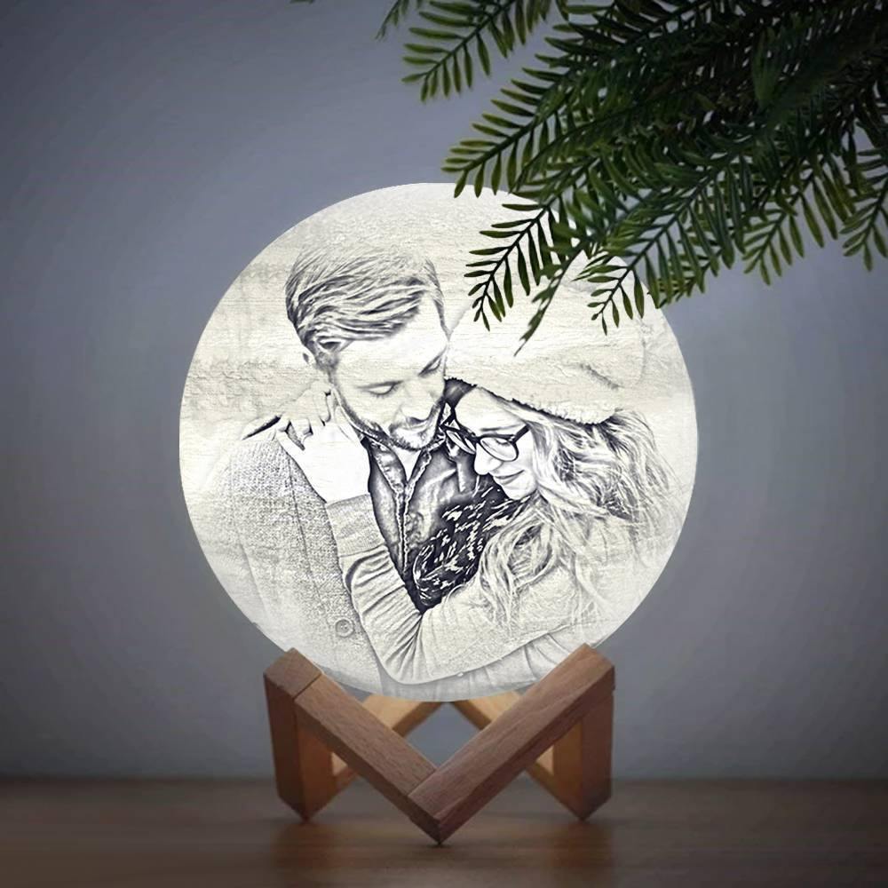 Magic 3D Printing Jupiter Light Photo Engraved, Lamp Jupiter - Touch Two Colors (10-15cm)