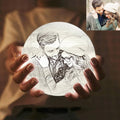Magic 3D Printing Jupiter Light Photo Engraved, Lamp Jupiter - Touch Two Colors (10-20cm)