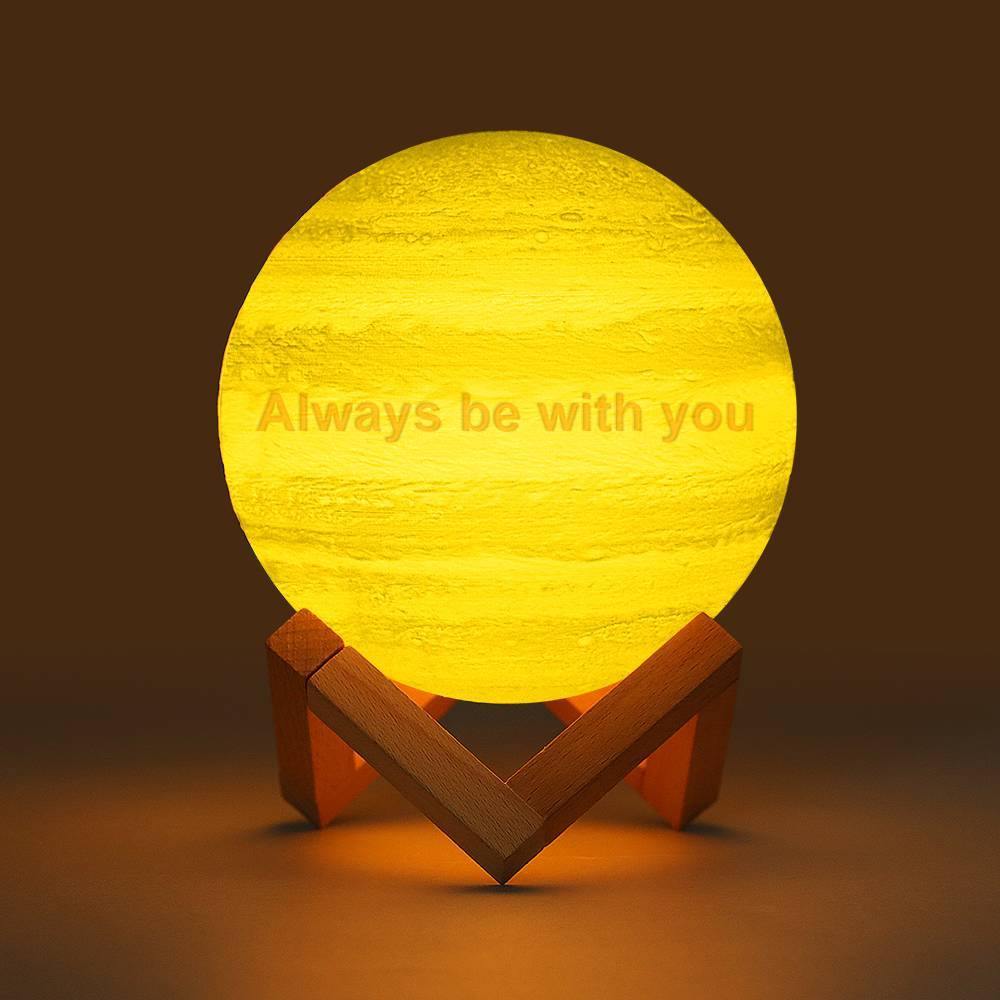 Magic 3D Printing Jupiter Light Photo Engraved, Lamp Jupiter - Touch Two Colors (10-15cm)
