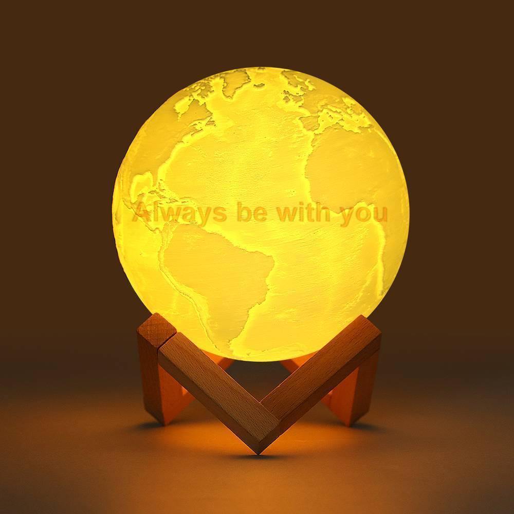 Magic 3D Printing Earth Light Photo Engraved, Lamp Jupiter - Touch Two Colors (10-20cm)