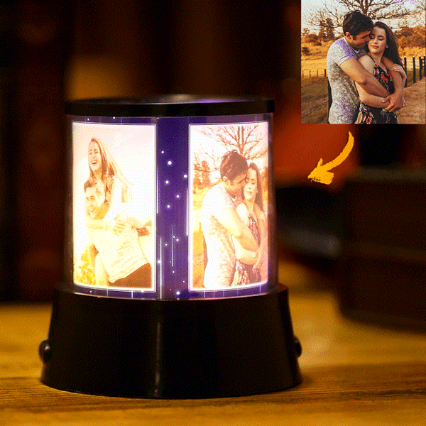 Personalized Photo Lamp, Custom Night Five Photos Gift for Lover