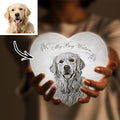 Photo Moon Lamp Custom 3D Photo Light Lamp Moon Heart Shape Lovely Dog - Touch Three Colors 4.72inch 5.9inch Available
