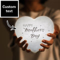 Engraved Moon Lamp Custom 3D Lamp Moon Heart Shape for Mother - Touch Three Colors 4.72inch 5.9inch Available