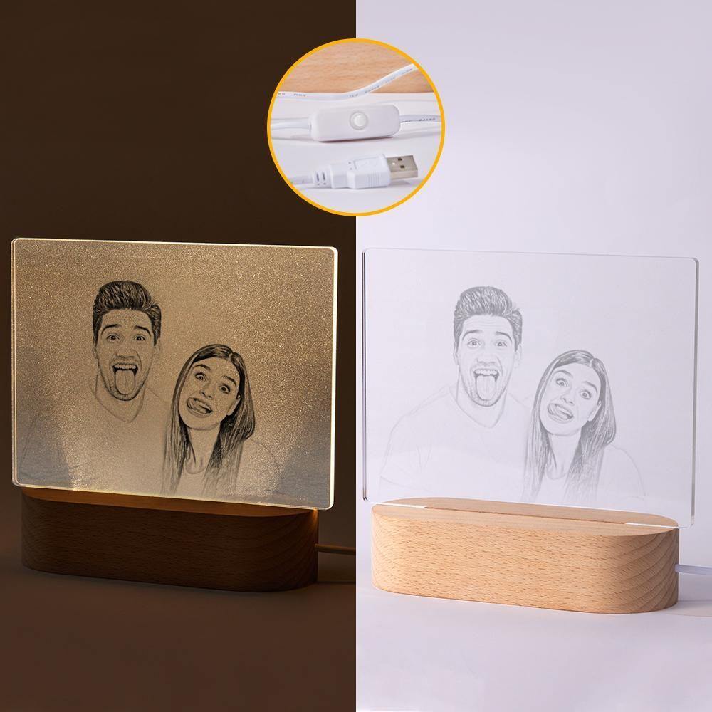 Personalized Photo Night Light Couple Theme