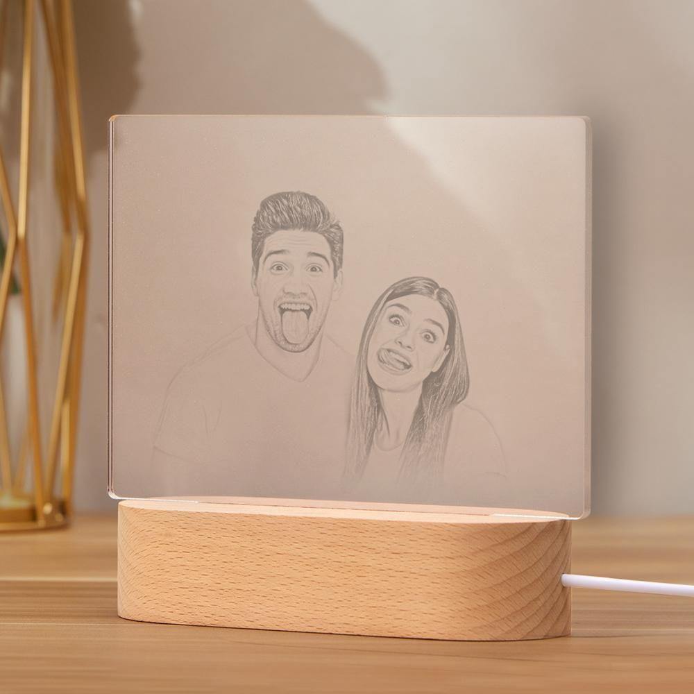 Personalized Photo Night Light Couple Theme