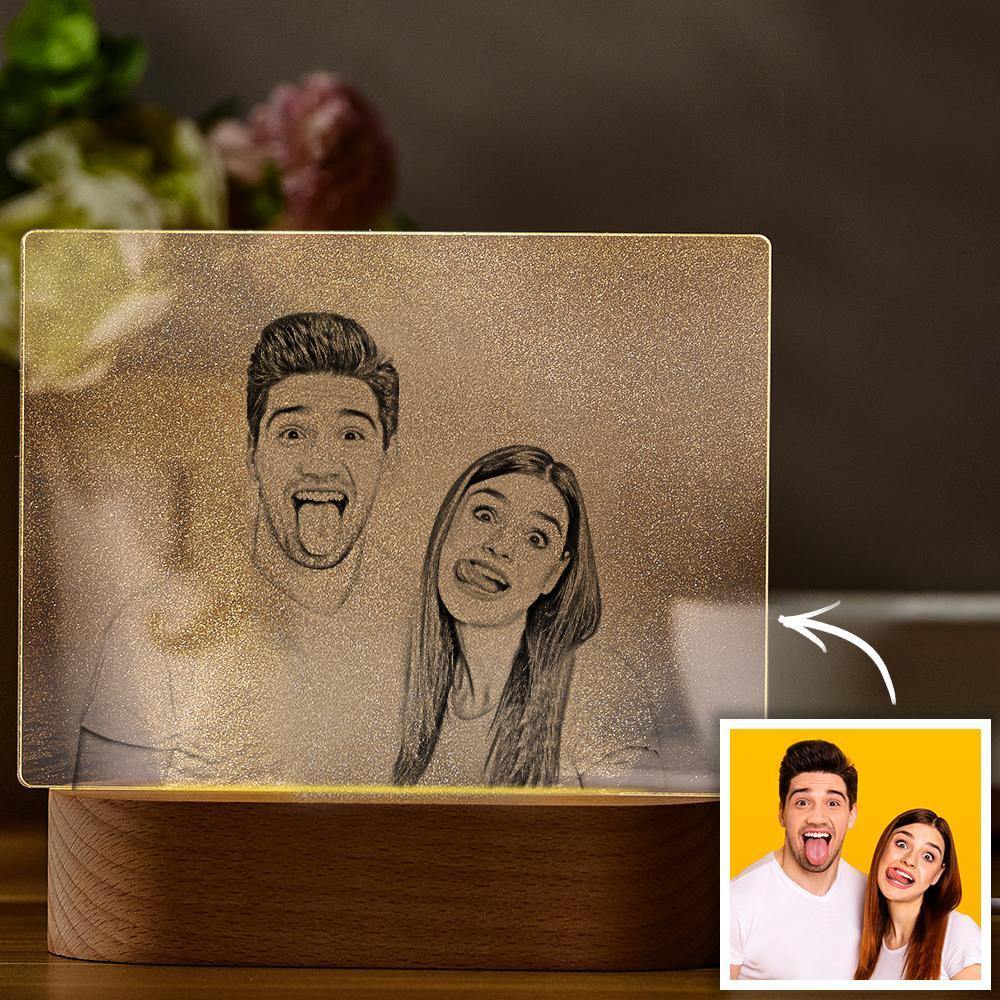 Personalized Photo Night Light Couple Theme