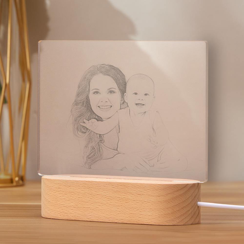 Personalized Photo Night Light Mother Theme