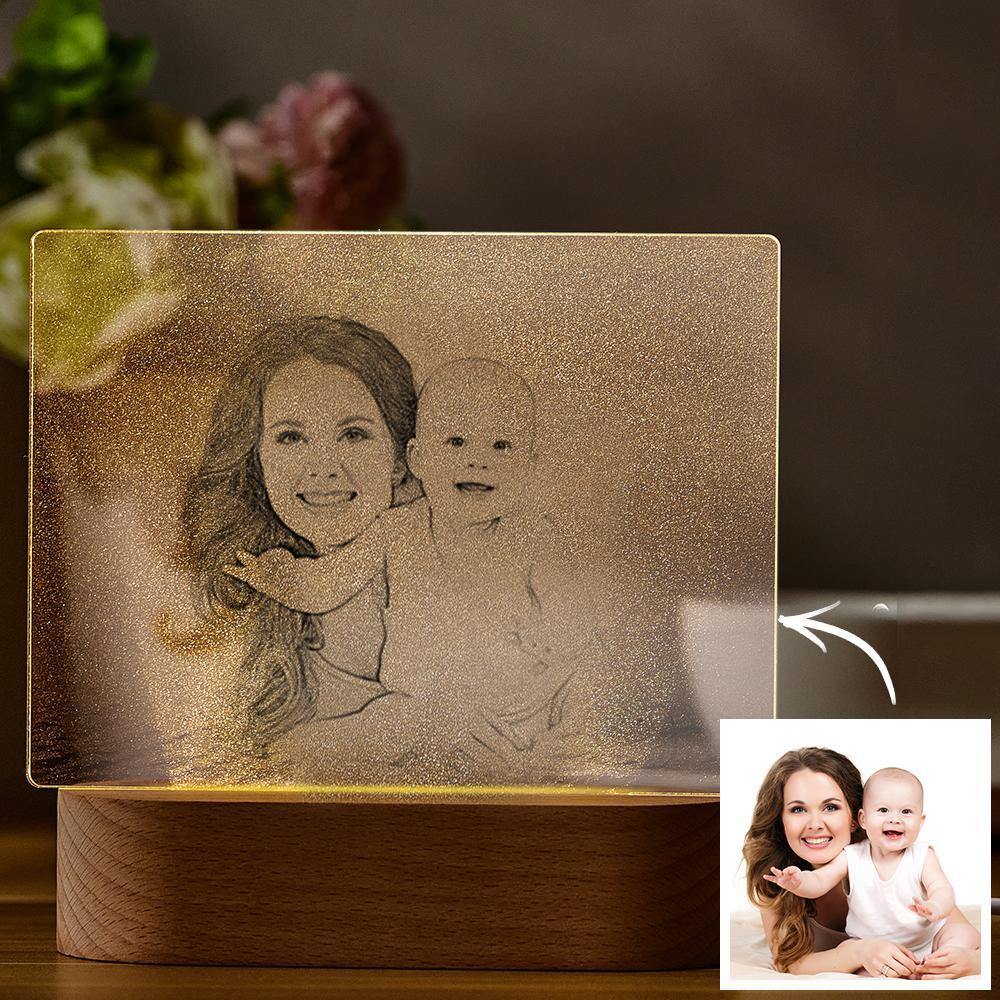 Personalized Photo Night Light Mother Theme