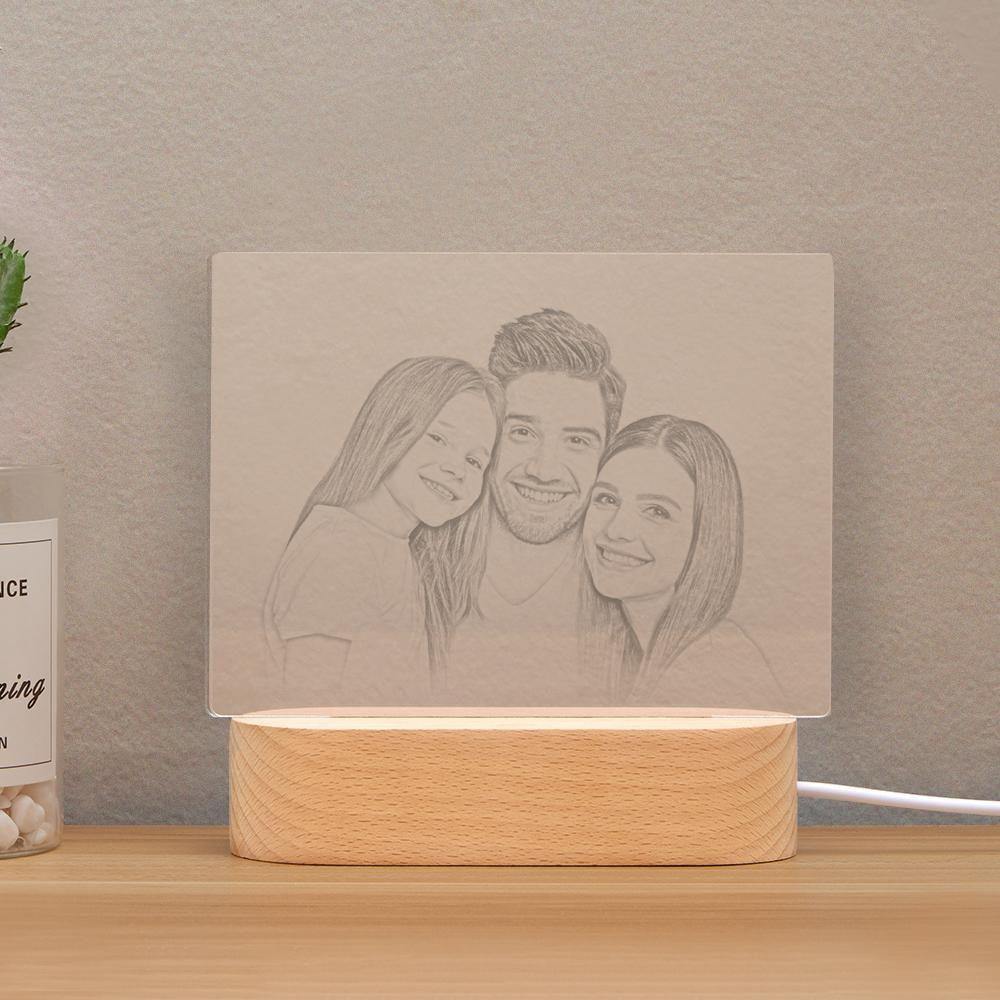 Personalized Photo Night Light Family Theme