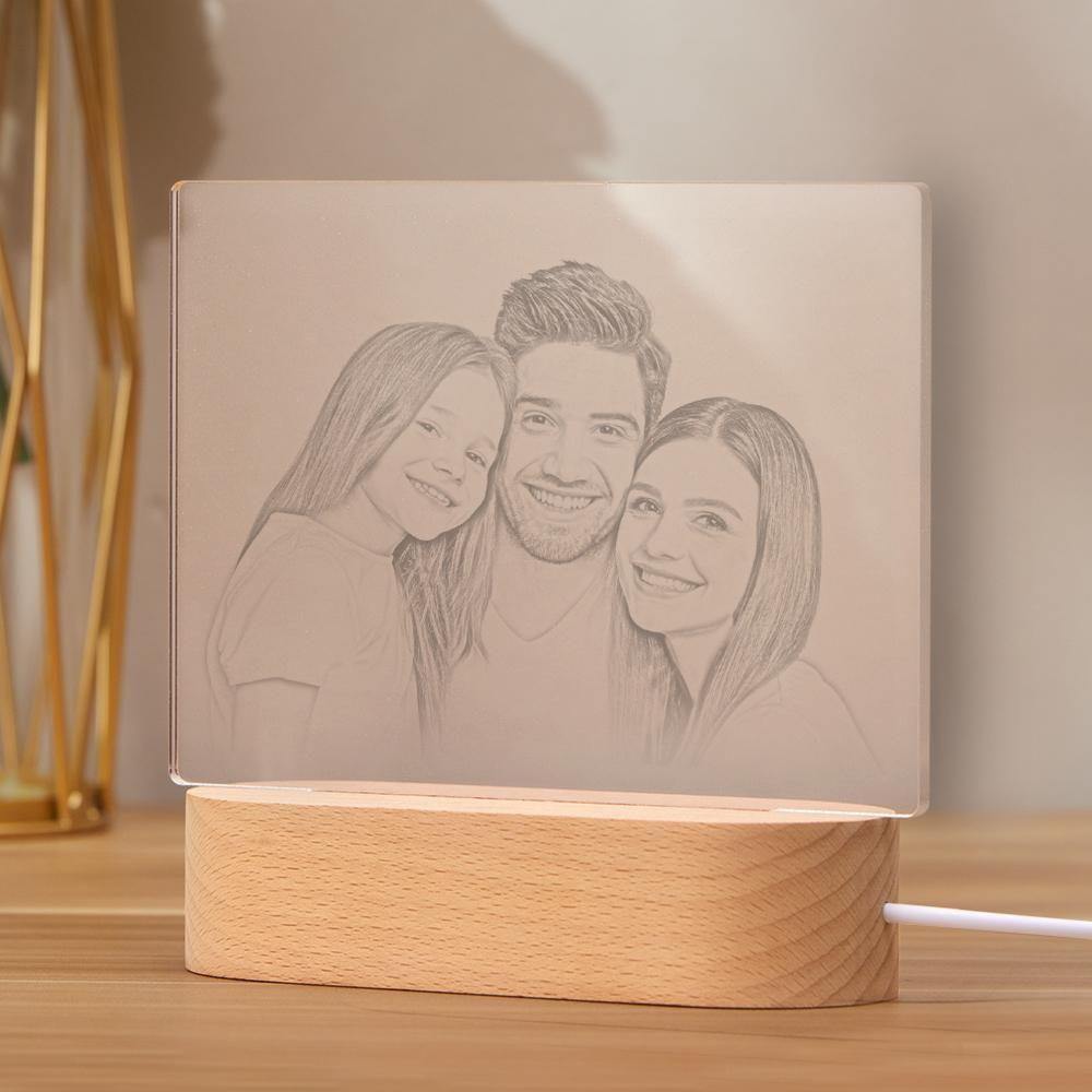 Personalized Photo Night Light Family Theme