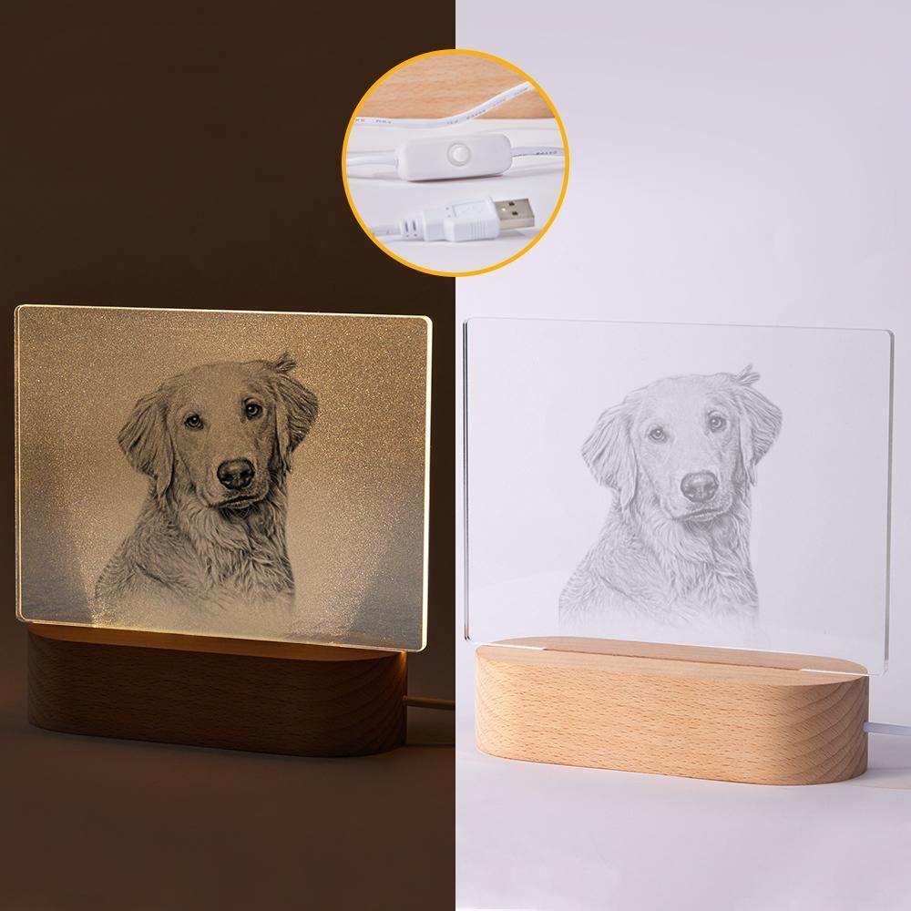 Personalized Photo Night Light Dog Theme
