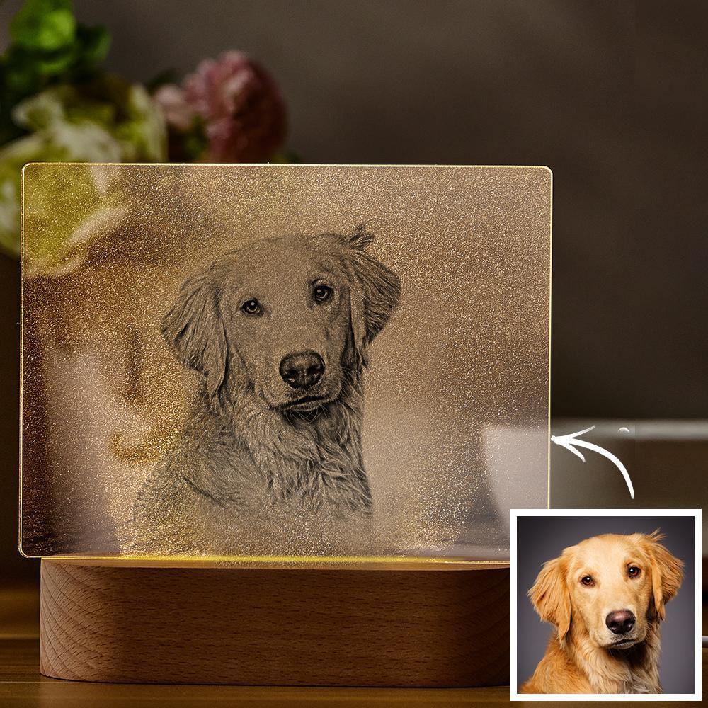 Personalized Photo Night Light Dog Theme