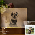 Personalized Photo Engraved Night Light Dog Theme