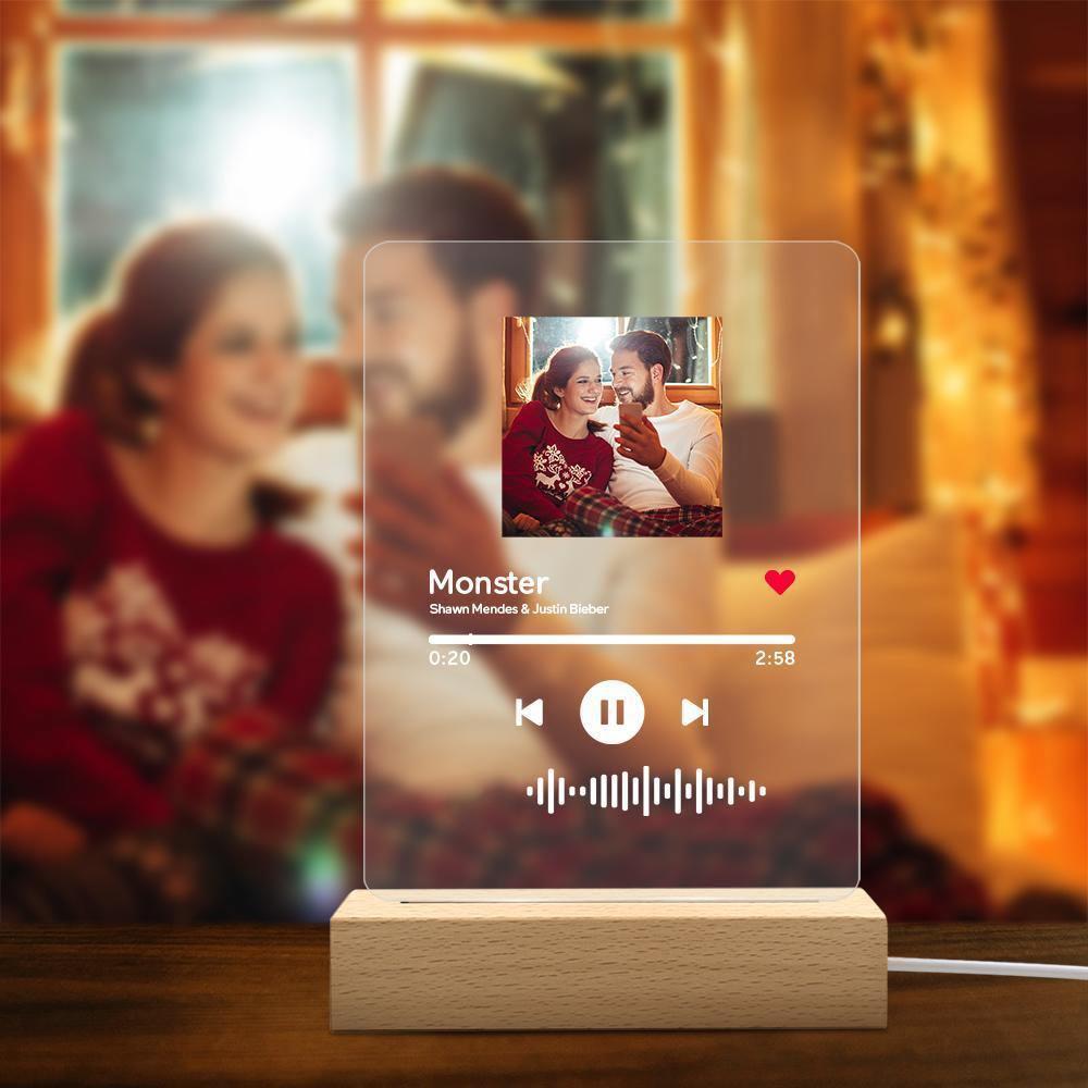 Scannable Music Code Music Plaque & A Same Custom Music Code Keychain Surprise Gift for Your Lover
