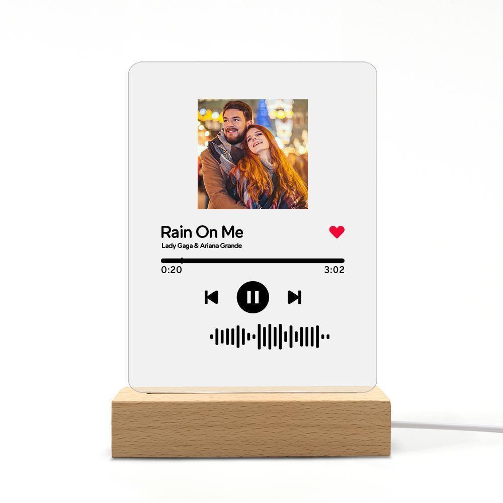 Scannable Custom Music Code Acrylic Music Plaque Romantic Valentine's Day Gift 4.7in*6.3in (12*16cm)