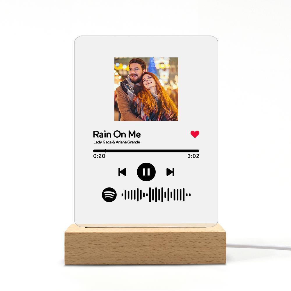 Custom Spotify Glass Music Plaque Night Light Spotify Code Lamp Christmas Gift