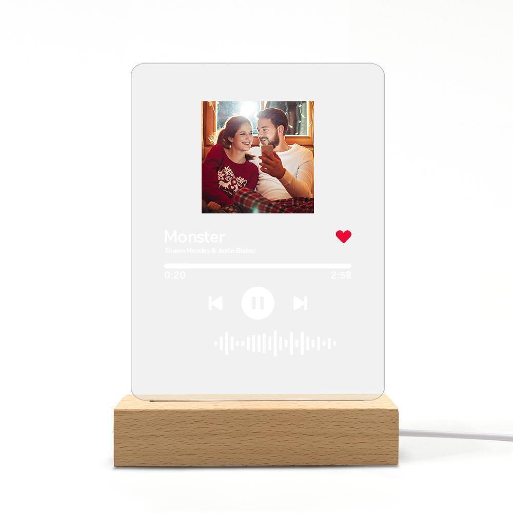 Scannable Custom Music Code Acrylic Music Plaque Romantic Valentine's Day Gift 4.7in*6.3in (12*16cm)