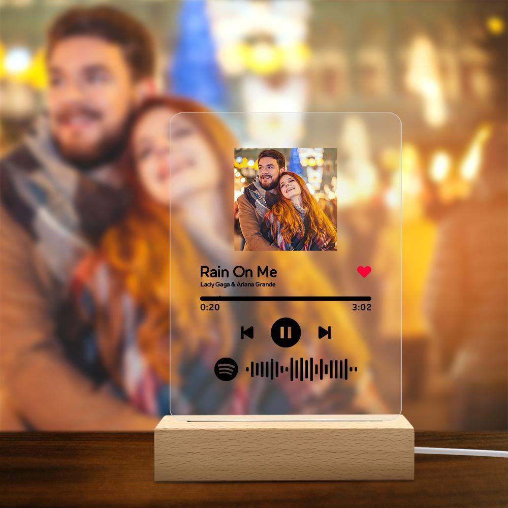 Scannable Custom Spotify Code Lamp Acrylic Music Plaque Night Light Mother's Day Gifts