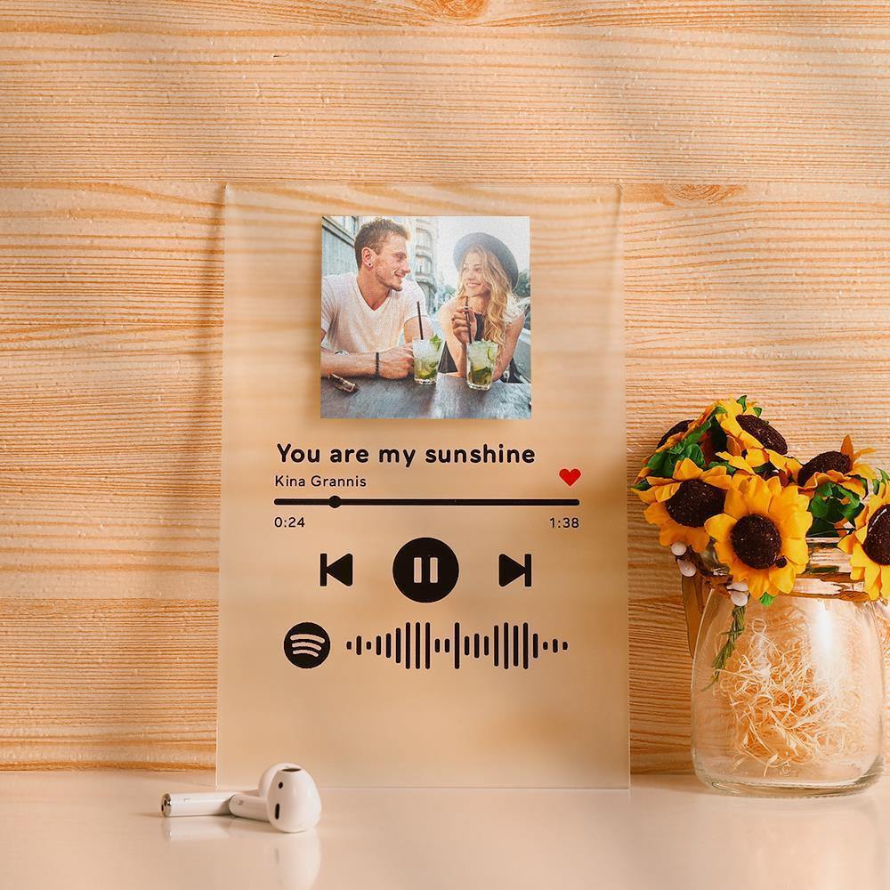 Custom Spotify Plaques Music Acrylic Matte Plaque(4.7in x 6.3in)