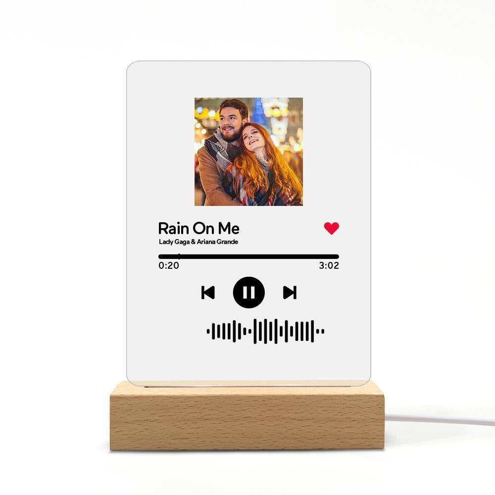 Custom Music Glass Music Plaque Night Light Music Code Lamp Christmas Gifts