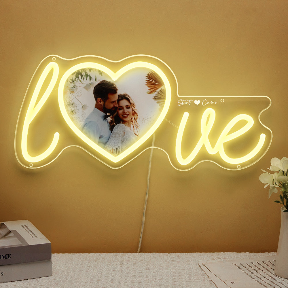 Anniversary Gifts Custom Love Neon Signs Personalized Photo LED Neon Lights