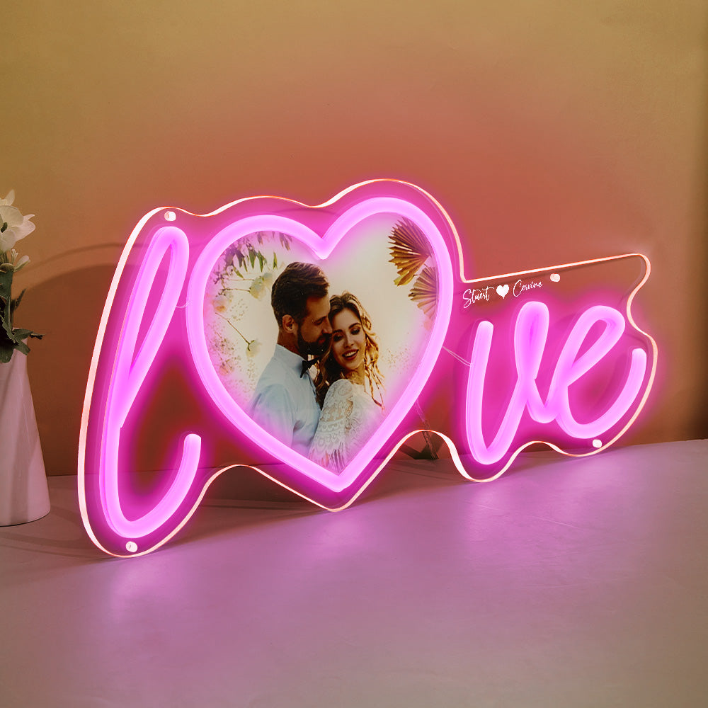 Anniversary Gifts Custom Love Neon Signs Personalized Photo LED Neon Lights