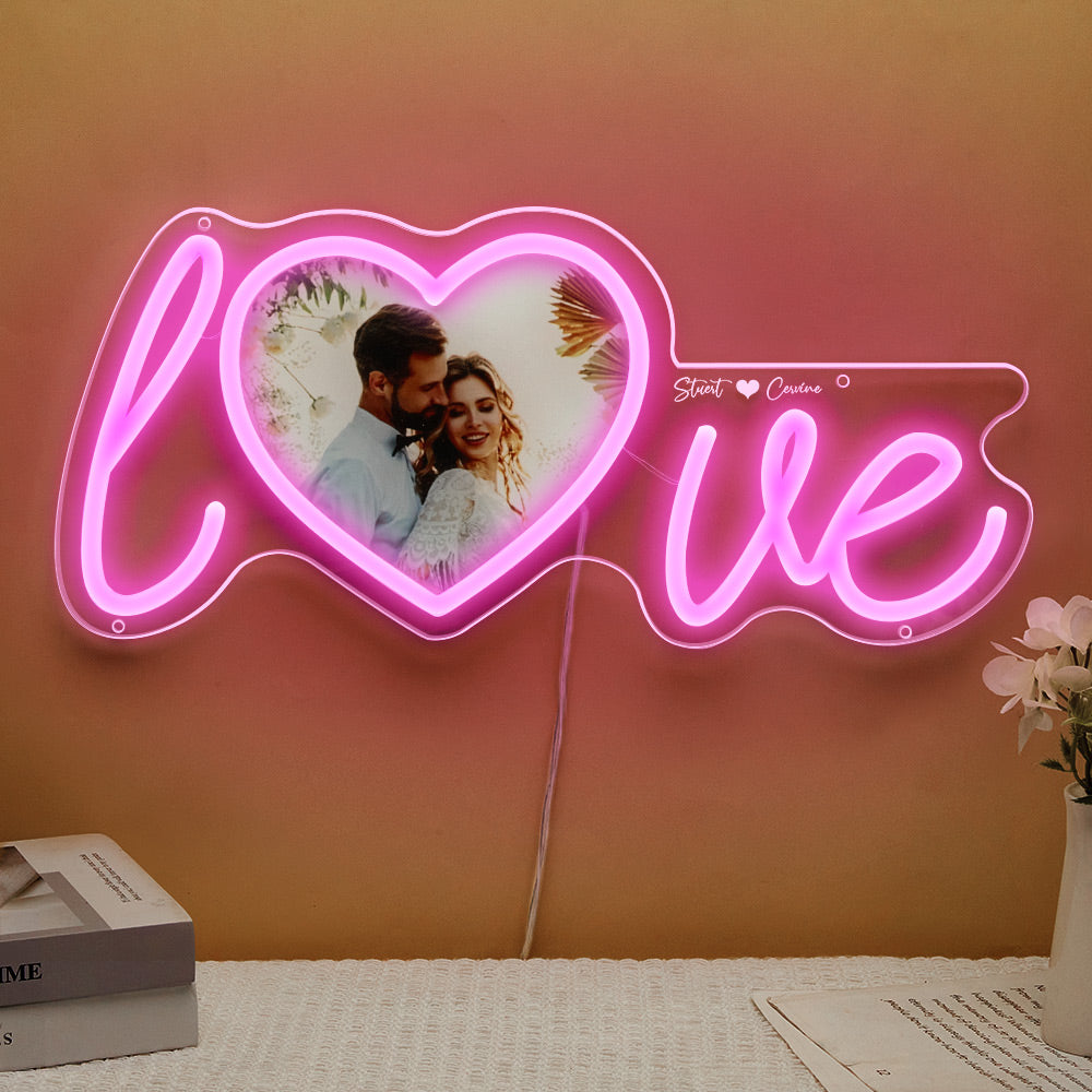 Anniversary Gifts Custom Love Neon Signs Personalized Photo LED Neon Lights
