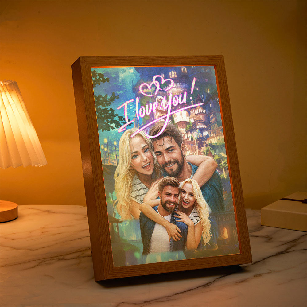 Personalized Custom Miracle Night Light Painting In Memory of A Loved One Who Has Passed Away Memory Ornament Father's Day Gift