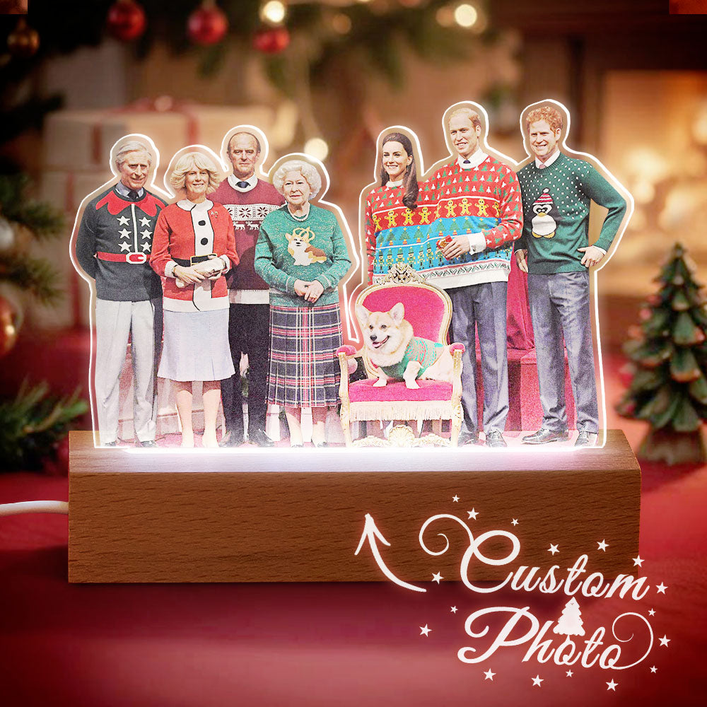 Personalized Photo Shape 3D LED Light Christmas Gift For Family Members