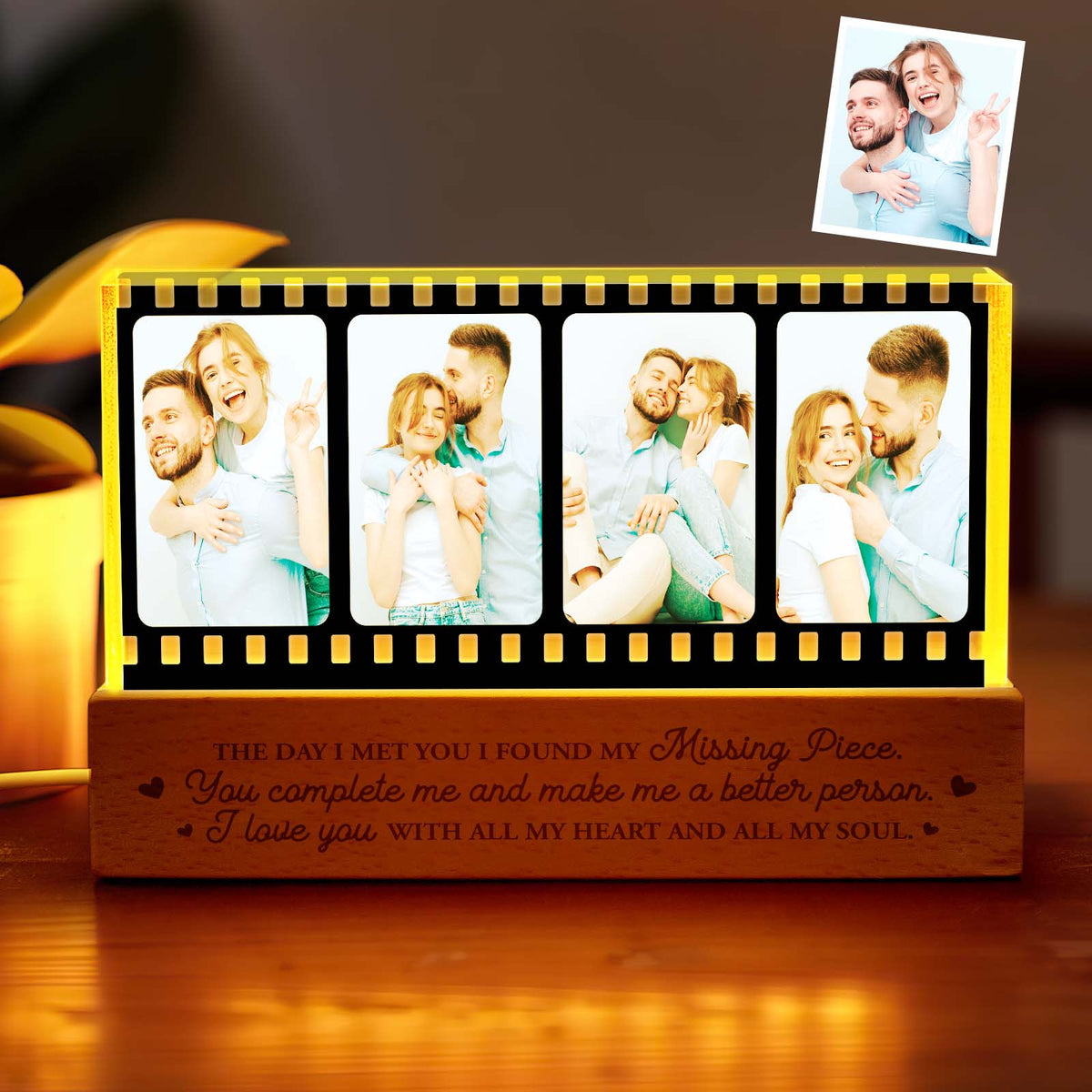 Personalized Photo Night Light Film Style Light Gift for Lover