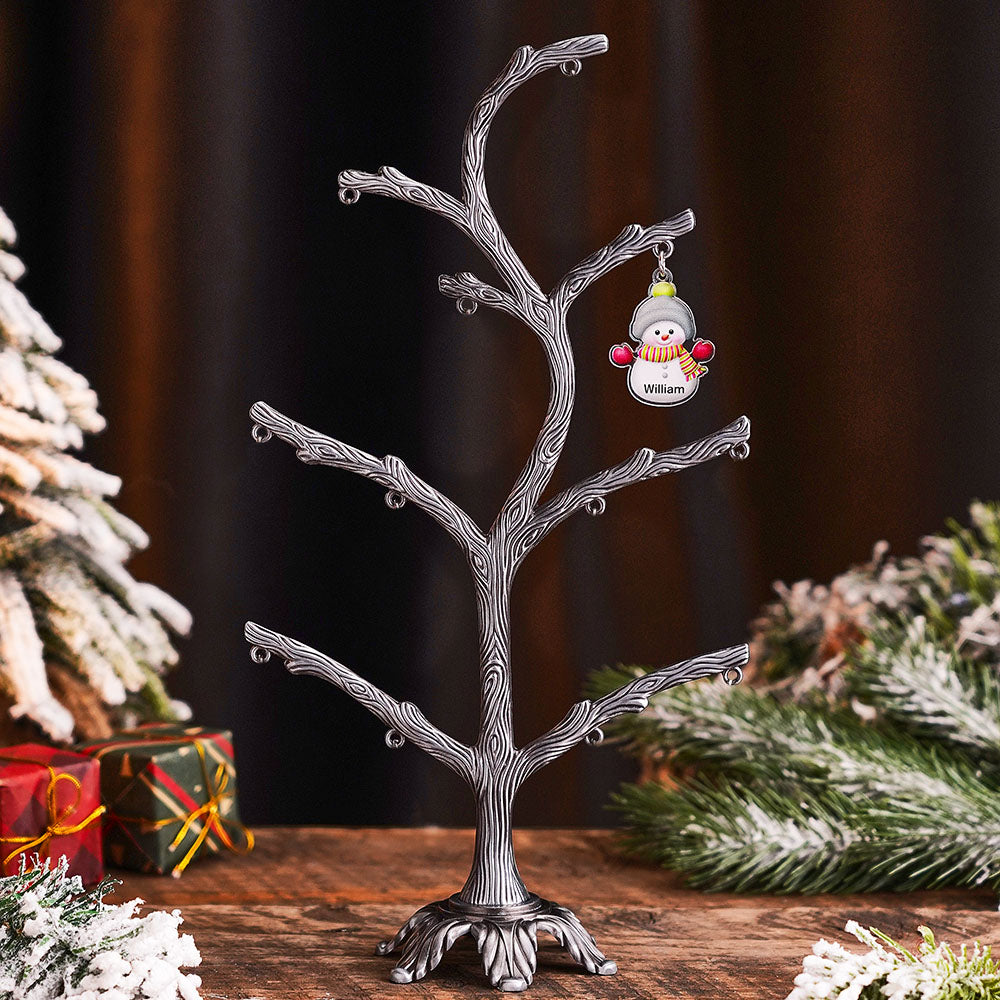 Personalized Christmas Name Night Light Snowman Tree Light Bedroom Night Light Christmas Gifts
