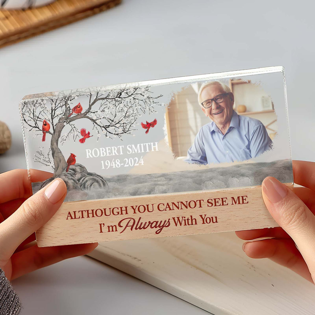 Personalized I'm Always With You Night Light Custom Photo Light Memorial Gift