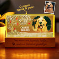 Personalized Pet Photo Night Light Custom Photo Light Memorial Gift for Pet Lover