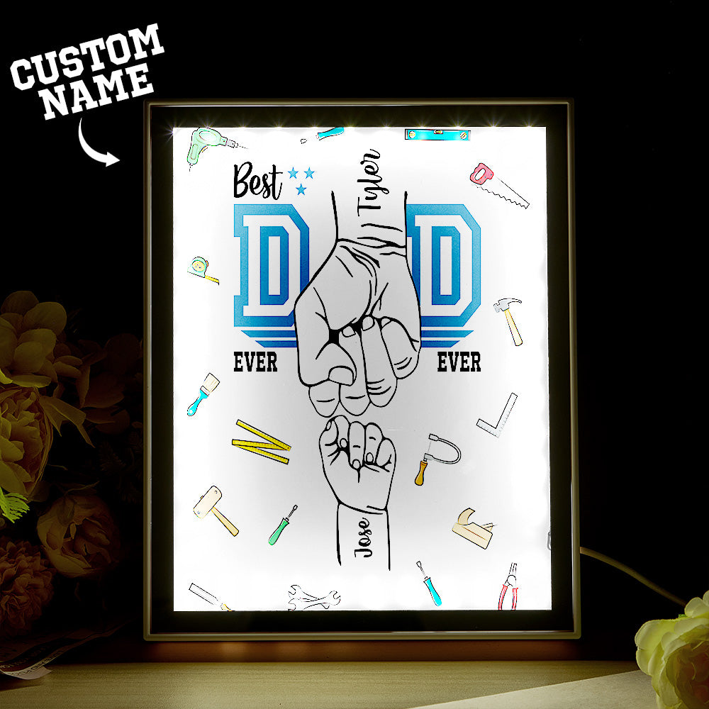 Customize Fist Mirror Light Box Father's Day Gifts
