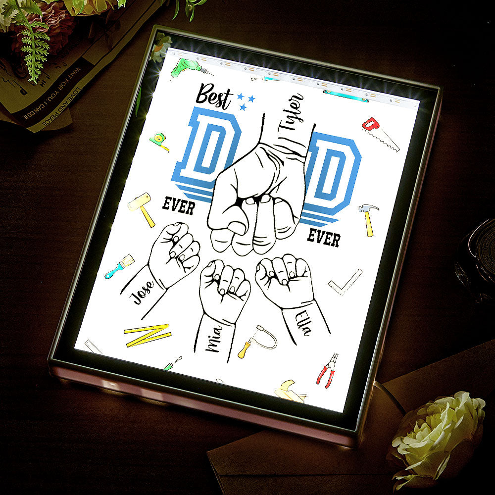 Customize Fist Mirror Light Box Father's Day Gifts