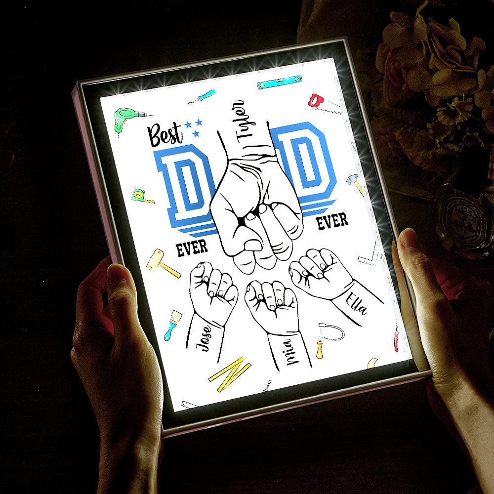 Customize Fist Mirror Light Box Father's Day Gifts