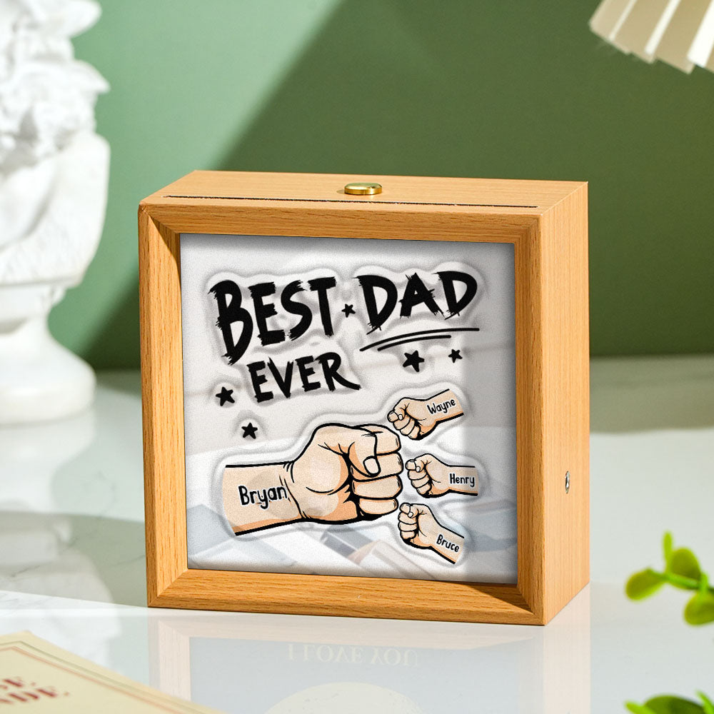 Personalized Mirror Light Custom Fist Mirror Night Light Custom Kids Names Best Gifts Father's Day Gifts