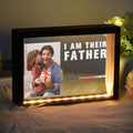 Personalized I Am Their Father Night Light Frame Box Saber Plaque Personalized Gift Father's Day Gifts