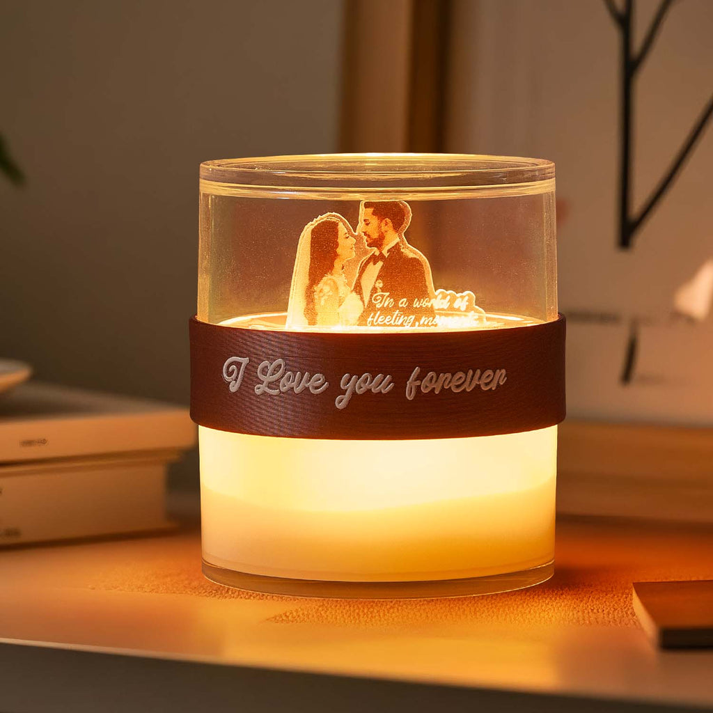Memorial Gift Customized Night Light Creative Flip Light Acrylic Hourglass Lamp Corporate Campus Anniversary Gift