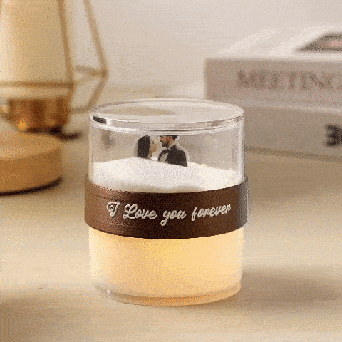 Memorial Gift Customized Night Light Creative Flip Light Acrylic Hourglass Lamp Corporate Campus Anniversary Gift
