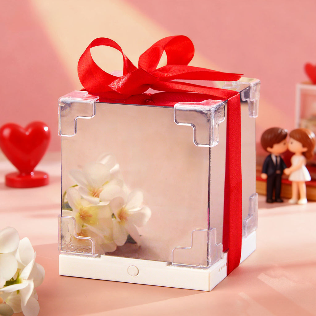 Custom Music Photo Tulip Flower Infinity Mirror Box Infinity Mirror Flower with Your Picture and Text DIY Kit