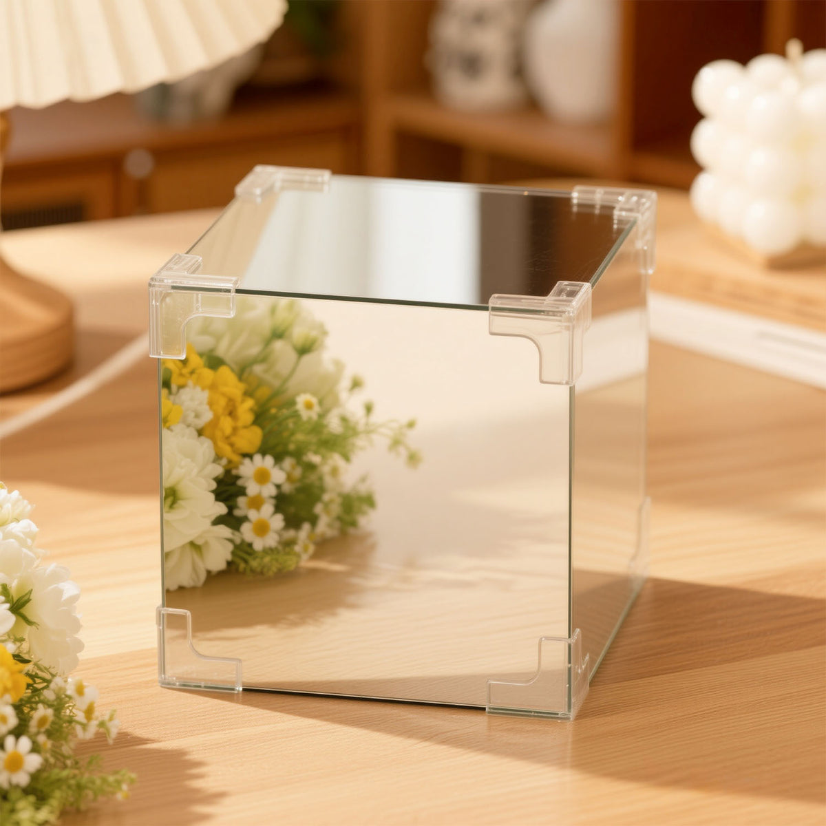 Customized Photo Butterfly Flower Sea Mirror Lamp Personalized DIY Set Flower Sea Gift For Lover