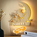 Custom Engraved Lamp Witch Moon LED Nightlight Gift for Friends