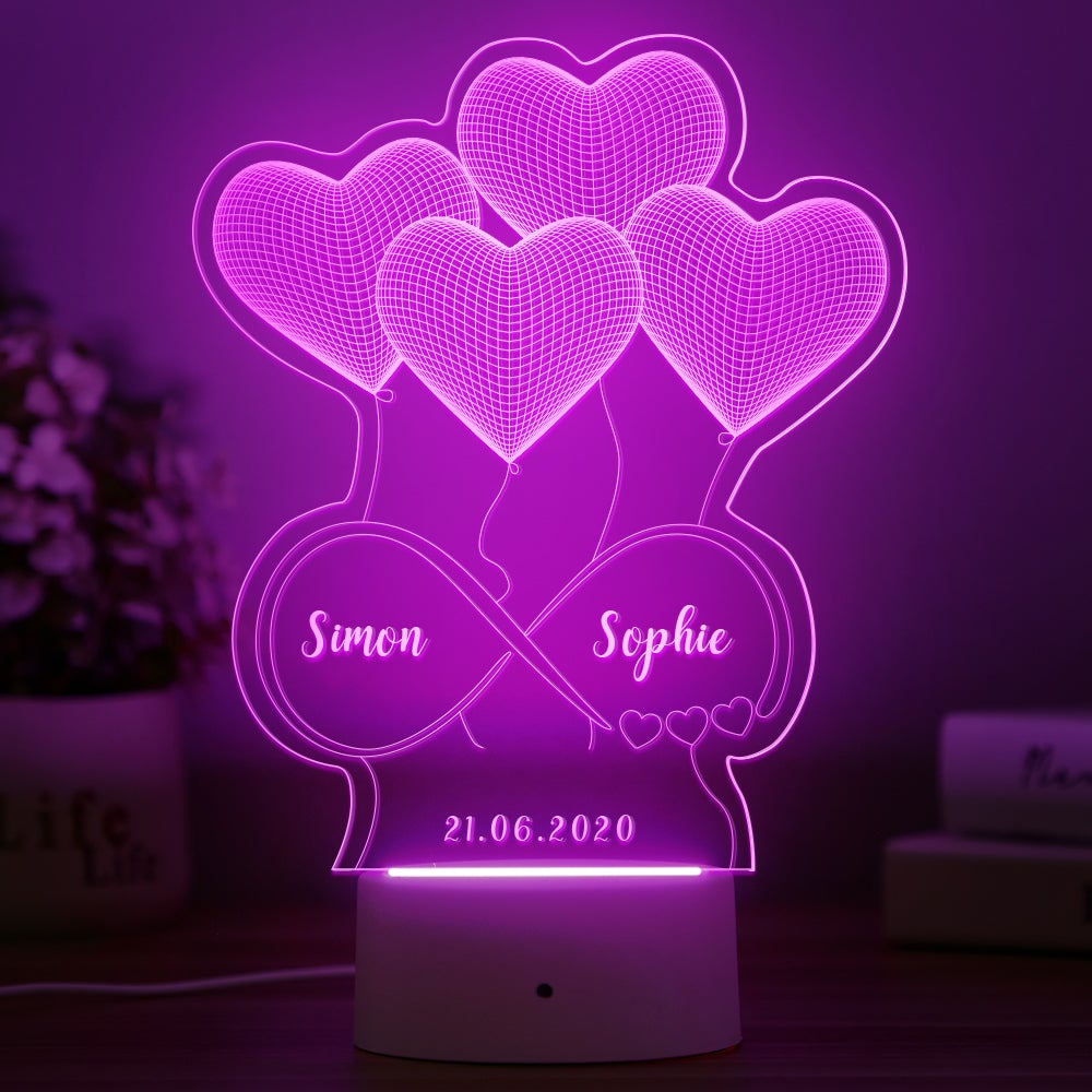 Personalized 3D Illusion Lamp Unique Gift for Mother's Day