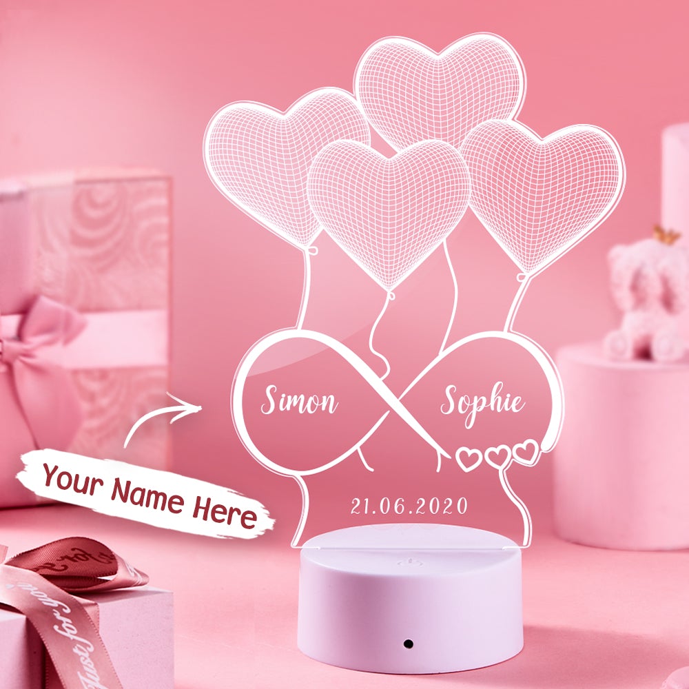 Personalized 3D Illusion Lamp Unique Gift for Mother's Day