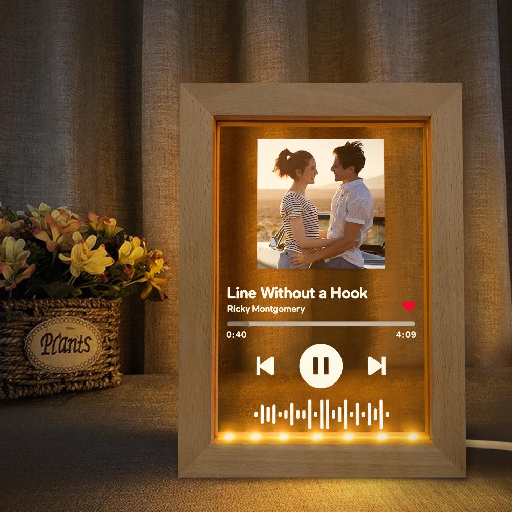 Custom Scannable Music Code Music Art Picture Frame Nignt Light Gift
