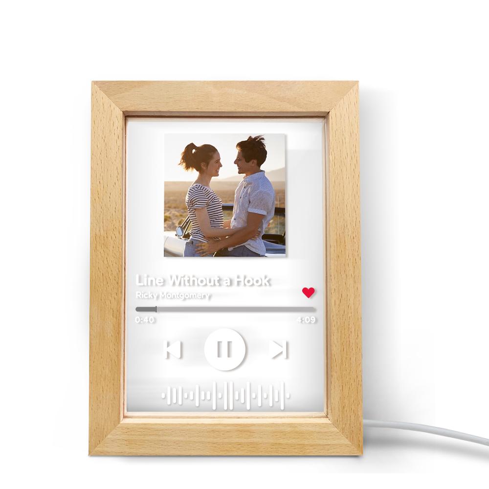 Custom Scannable Music Code Music Art Picture Frame Nignt Light Gift